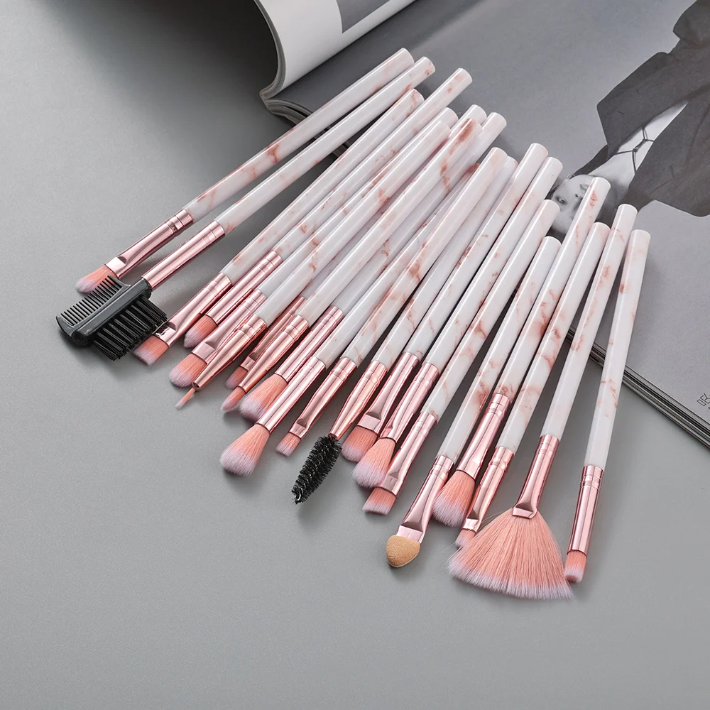 Набор кистей для макияжа FLD тона теней пудры подводки с ресницами губами 20/10/6 шт. |