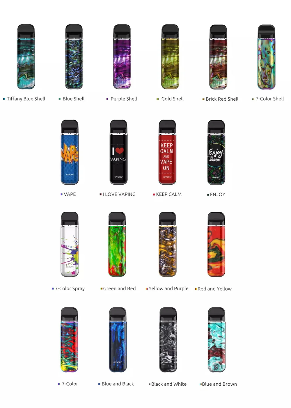 Smok Novo 2 VS Novo vape 800 мАч и 450 мАч батарея сетка 2 мл картридж Pod стартовый комплект 1.0ohm DC MTL электронная сигарета