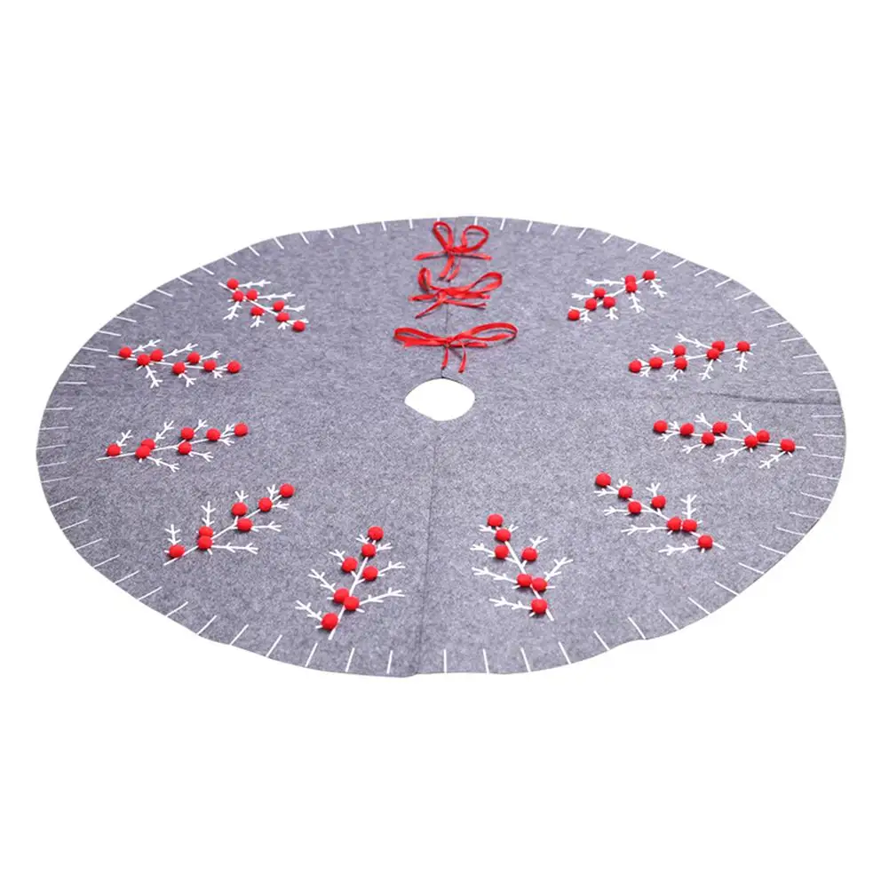 Рождественские украшения серый войлок платье для рождественской елки |