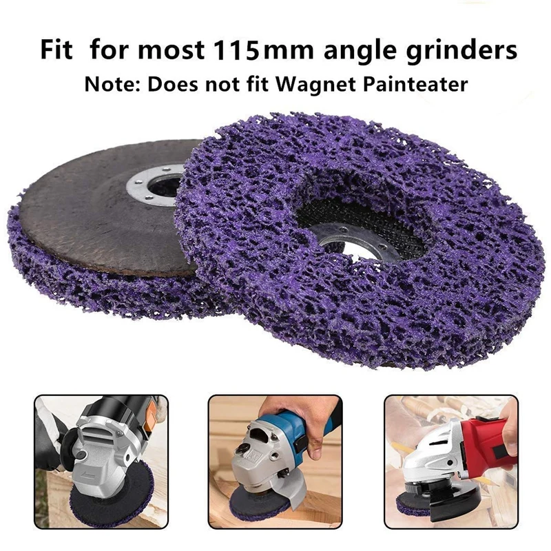 

4 Pack 4-1/2 inch(115mm) x 7/8 inch Stripping and Clean Disc for Angle Grinders -Removes Rust,Strips Paint,Cleans Welds