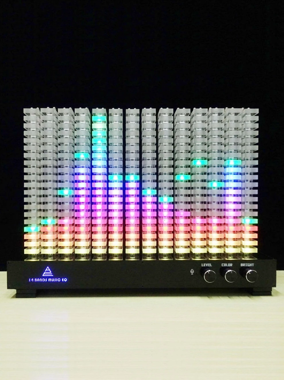 

Creative professional 14-segment spectrum analyzer level indicator music spectrum light LED acrylic light column VU