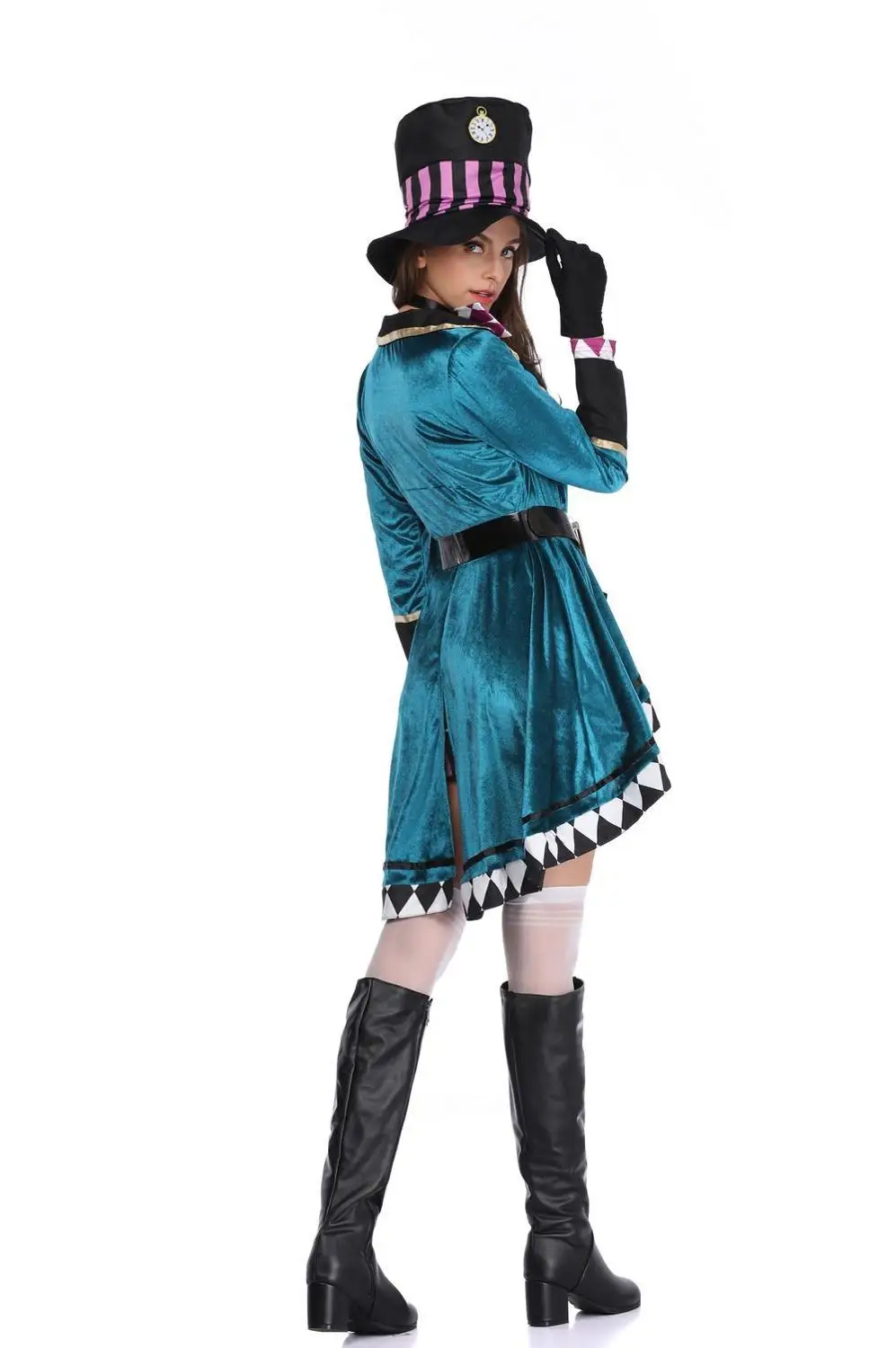 Алиса в стране чудес, Женский карнавальный костюм, mad hatter, наряд для взрослых, нарядное платье размера плюс, вечерние карнавальные костюмы ведьмы на Хэллоуин