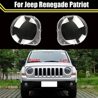 headlamp case for jeep renegade patriot front headlight cover glass lamp caps transparent lampshade auto head light lens shell