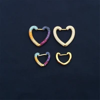 cheny s925 sterling silver february new heart shaped earrings female colorful style light luxury fashion earrings