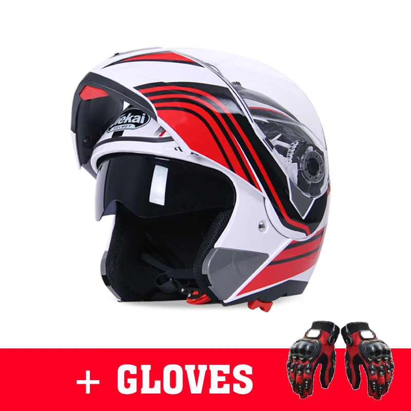 Мотоциклетный шлем с откидной крышкой гоночный для езды на мотоцикле двойными