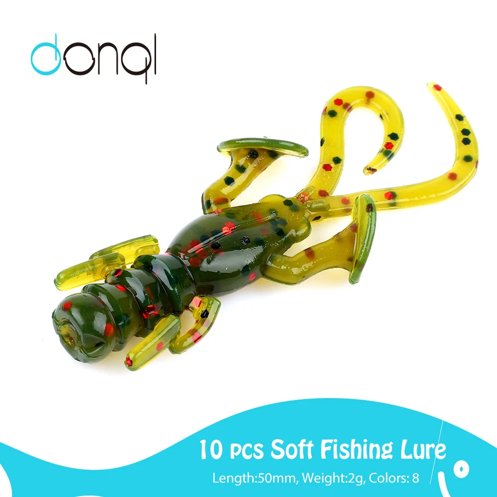 DONQL 10 шт. мягкая рыболовная приманка силиконовая искусственная в виде червя 2 г 50