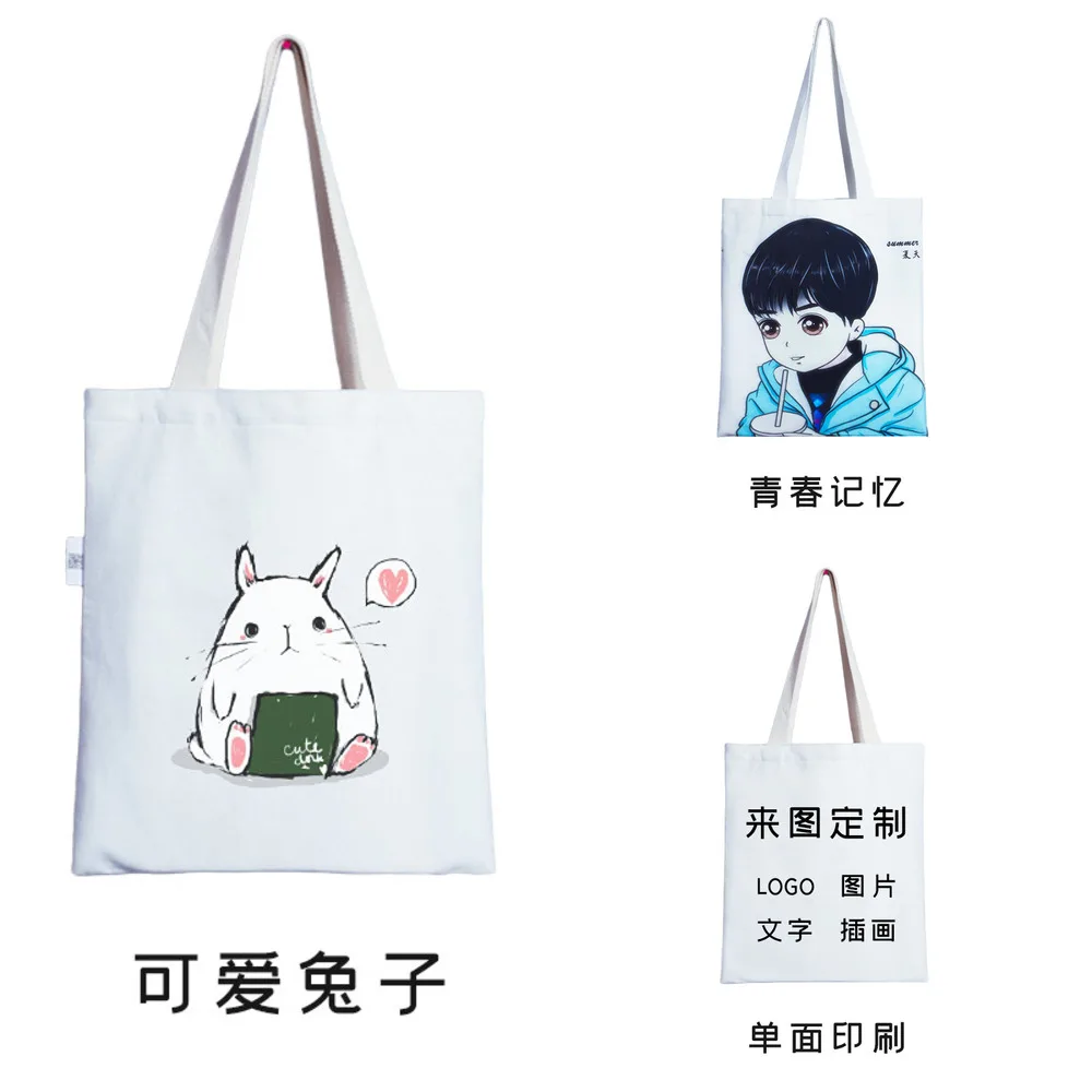 Холщовая Сумка на заказ женская портативная Портативная Складная Большая