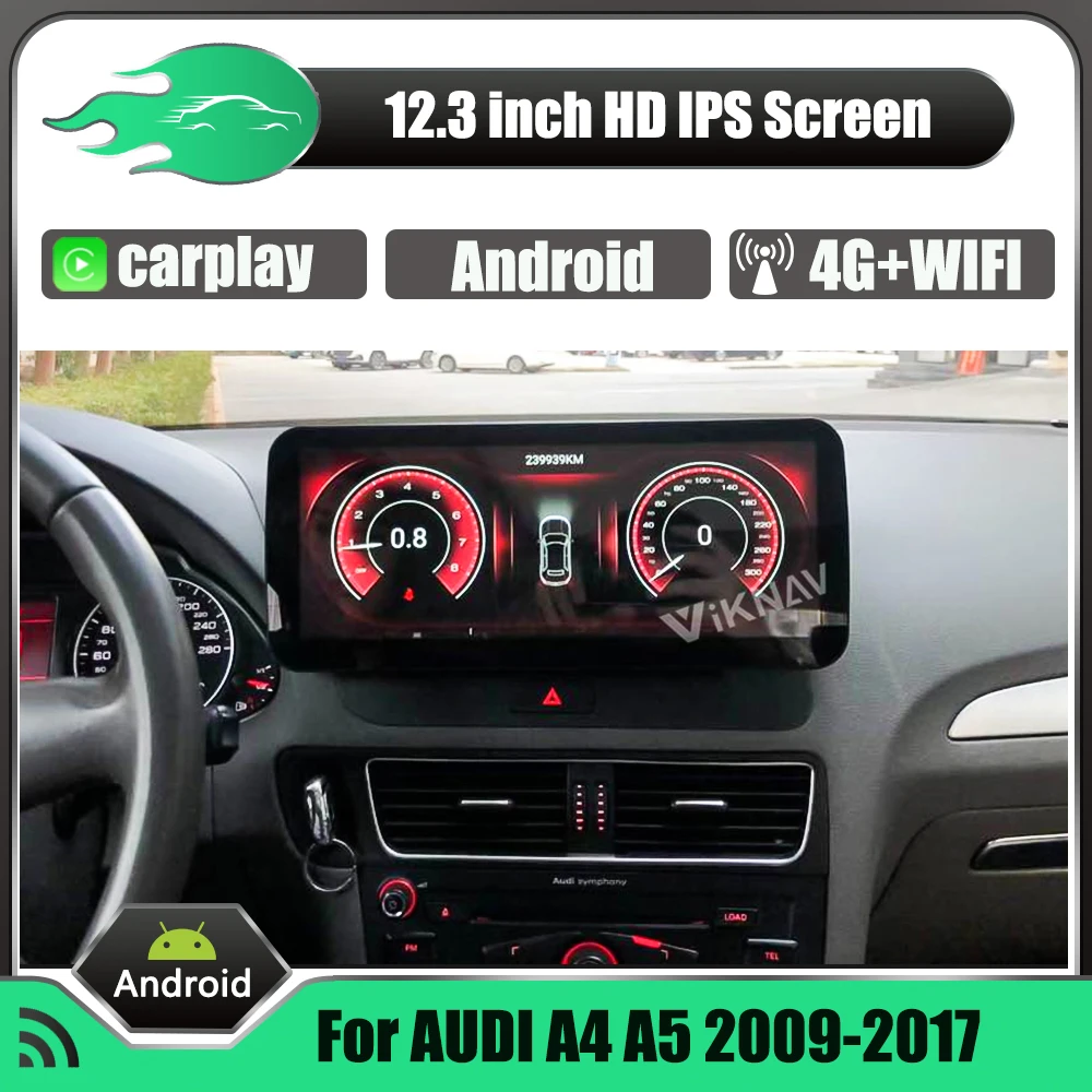 Автомагнитола для Audi A4 A5 12 3-2009 гг. Android 2021 дюйма LHD RHD мультимедийный проигрыватель