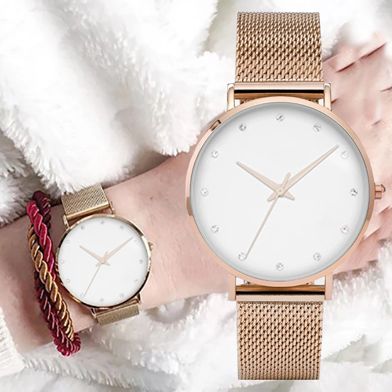 Новое поступление роскошные женские часы с искусственным бриллиантом Женские