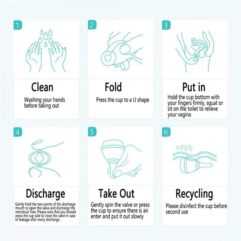 2 размера менструальная чашка Женская медицинская гигиеническая силиконовая