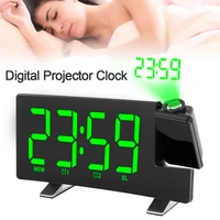 digital projection alarm clock radio snooze function backlight projector desk timer speakers led clock fm76 108 band