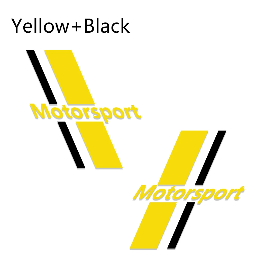 Glossy Yellow 2 шт., Автомобильные Боковые Полосатые наклейки, авто виниловые наклейки, смешные наклейки, тюнинг автомобилей, автомобилей, сделай сам, декоративные наклейки, стильные автомобильные аксессуары - Название цвета: Glossy Yellow