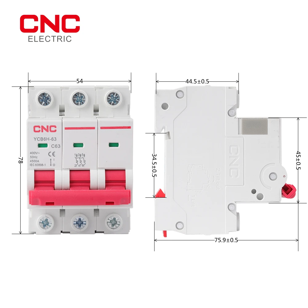 Автоматический выключатель CNC 1P 2P 3P компактная автоматическая диаметром 18 мм с