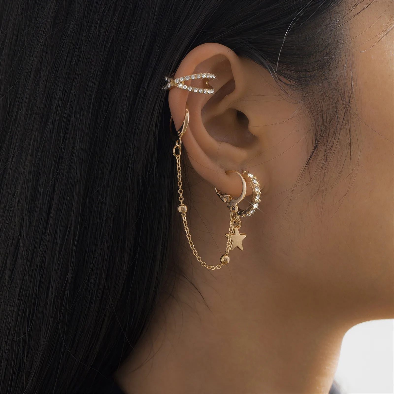 

Зажим для ушей из сплава Звезда DiamondPartyWomen