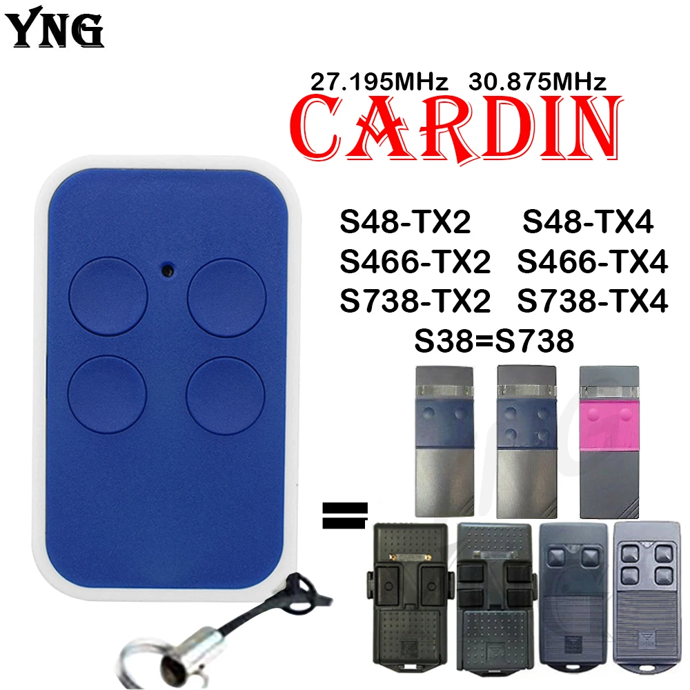

CARDIN S738-TX2 S466-TX2 S738-TX4 S466-TX4 Пульт дистанционного управления гаражными воротами 27,195 МГц 30,875 МГц Cardin открывалка для ворот гаража