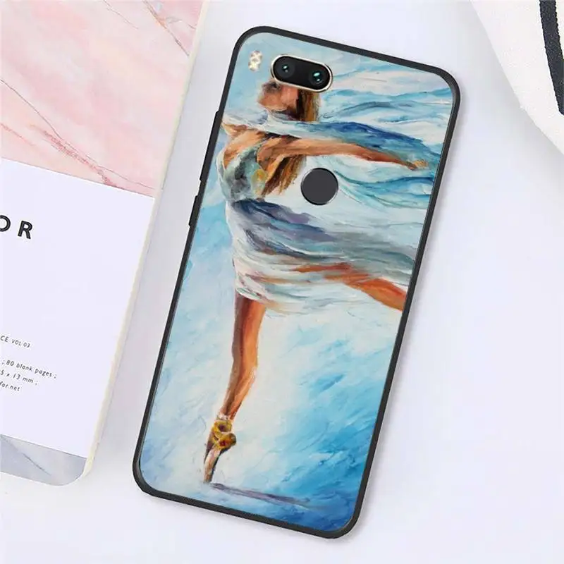 

Love Gymnastics Oil Painting Phone Cases For Xiaomi Redmi note 7 8 9 t k30 max3 9 s 10 pro lite Luxury brand shell funda coque
