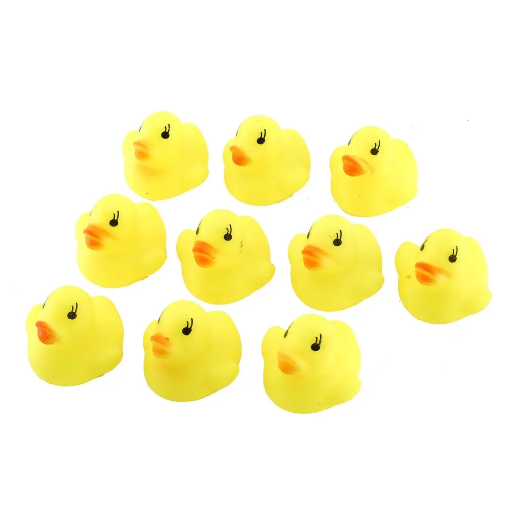 10 unids/lote mini beb&eacute; ni&ntilde;os juguete de goma patos de ba&ntilde;o juguetes de ba&ntilde;o diversi&oacute;n con agua juego reci&eacute;n nacido ni&ntilde;os juguetes de las ni&ntilde;as-0