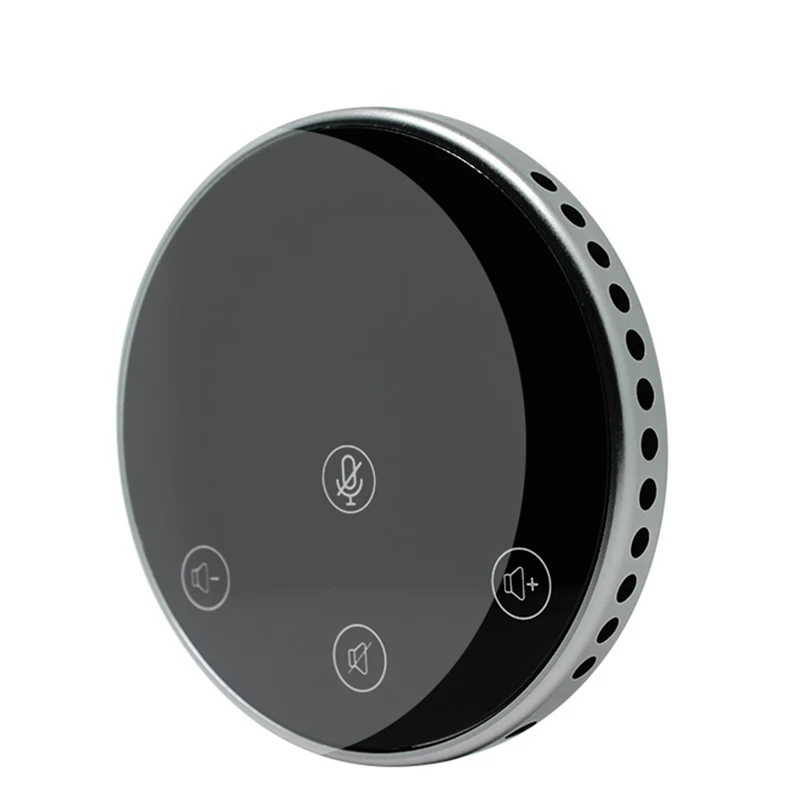 

USB Conference Microphone Speaker Desktop Omnidirectional Voice Pickup Press Keys Omni Mic Directional for PC Laptop