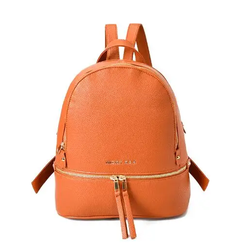Новинка, Mochila Escolar, наружная сумка на молнии, украшение, унисекс, повседневный рюкзак, Ретро стиль, школьные сумки, дорожные сумки, подростковые рюкзаки, сумки - Цвет: orange