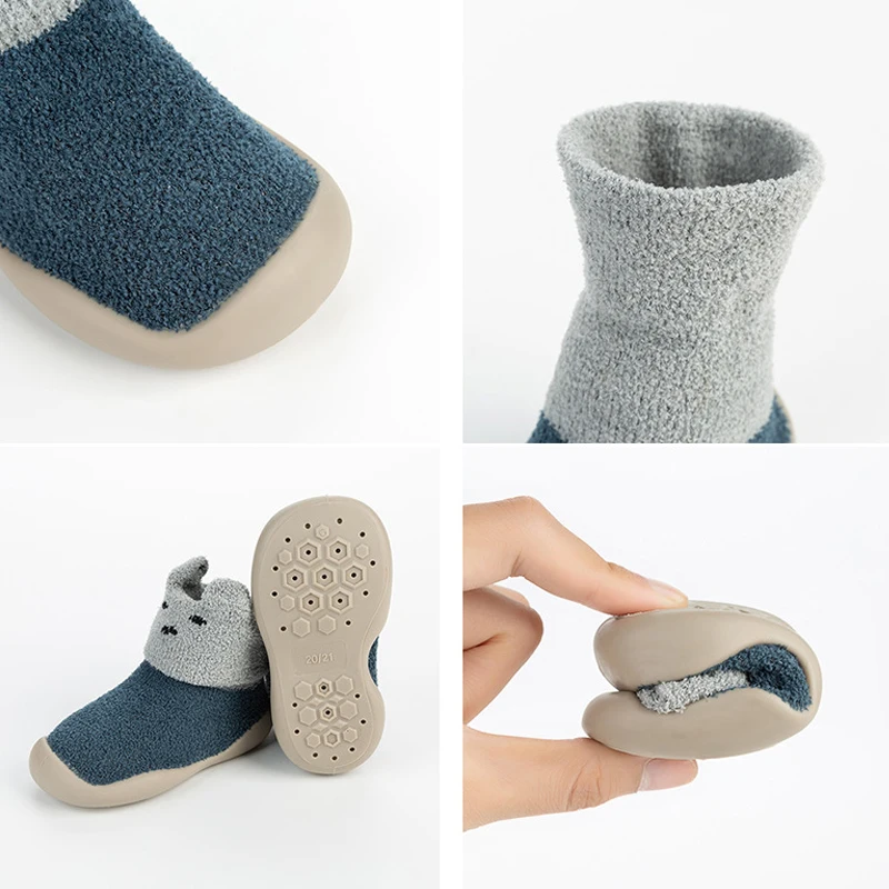 

Baby Floor Shoes Infant Children Soft Soles Toddler Sock Shoes Boys Girls Thicken Non-slip Winter Autumn Socks Cute Warm Boots