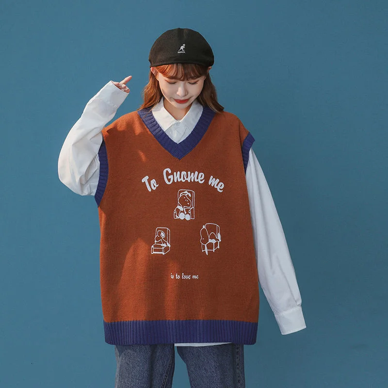 

2021 Winter Men's New V-neck Knit Clothing Vest Woolen Sleeveless Sweater Coats Sweaters Mens Cashmere Clothes Wool Pullover