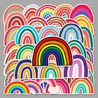 50 шт. цветные радужные наклейки Мост для девочек, детские игрушки, сделай сам, наклейки для ноутбука, холодильника, телефона, скейтборда, чемодана, Мультяшные наклейки