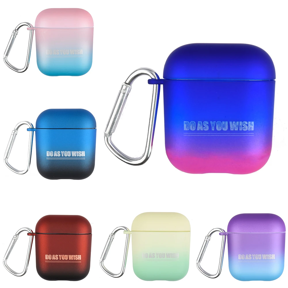 

Upgraded Version 1/2 Protective Cover Hard Shell Suitable For Airpods Bluetooth Headset Cover With Carabiner Injection Process