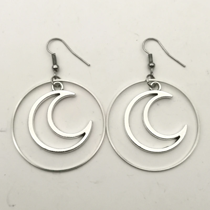 Серьги-кольца в форме полумесяца круглые большие серьги фигурного кольца-кольца
