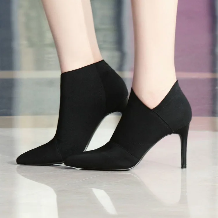 Женские ботильоны из коровьей замши сезон весна-осень обувь с острым носком на