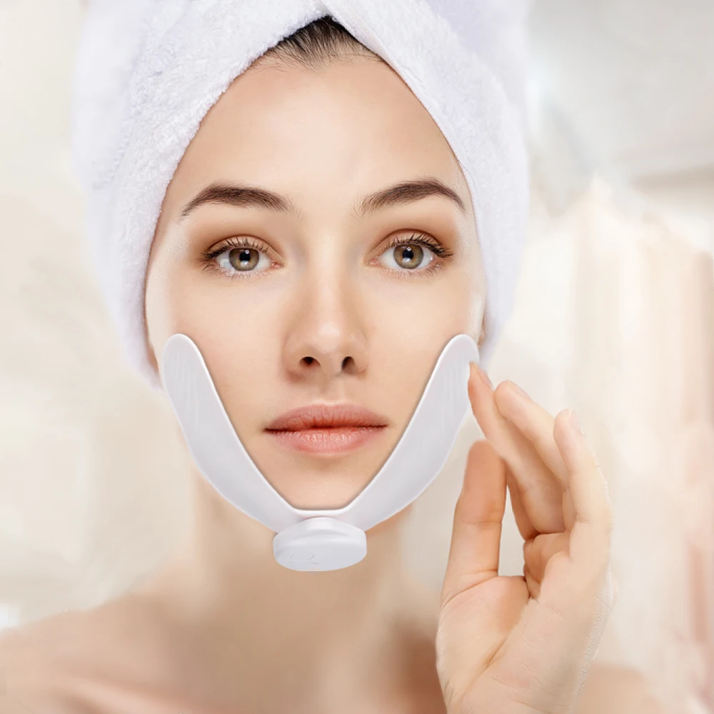 

EMS Face Lifting Massager Electronic Pulse Muscle Stimulator V Face Slimming Exerciser With Gel Pads Facial Skin Lift Tools