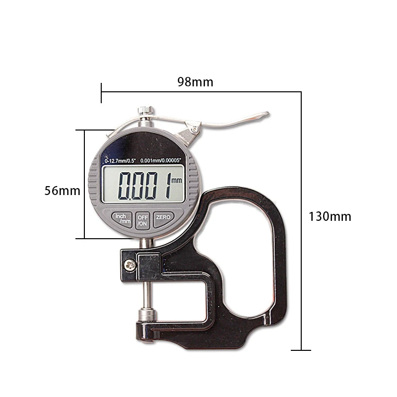 

Digital display thickness gauge 0-12.7mm 0.001mm Thickness Gauge thickness meter paper film thickness tester