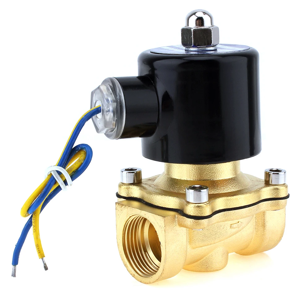 Электромагнитный клапан 12 V/24 V/110 V/220 V электрический шаровой кран нормально закрытый воздушный клапан соленоидный 1/" 3/8" 1/" 3/4" " для воды нефть и газ