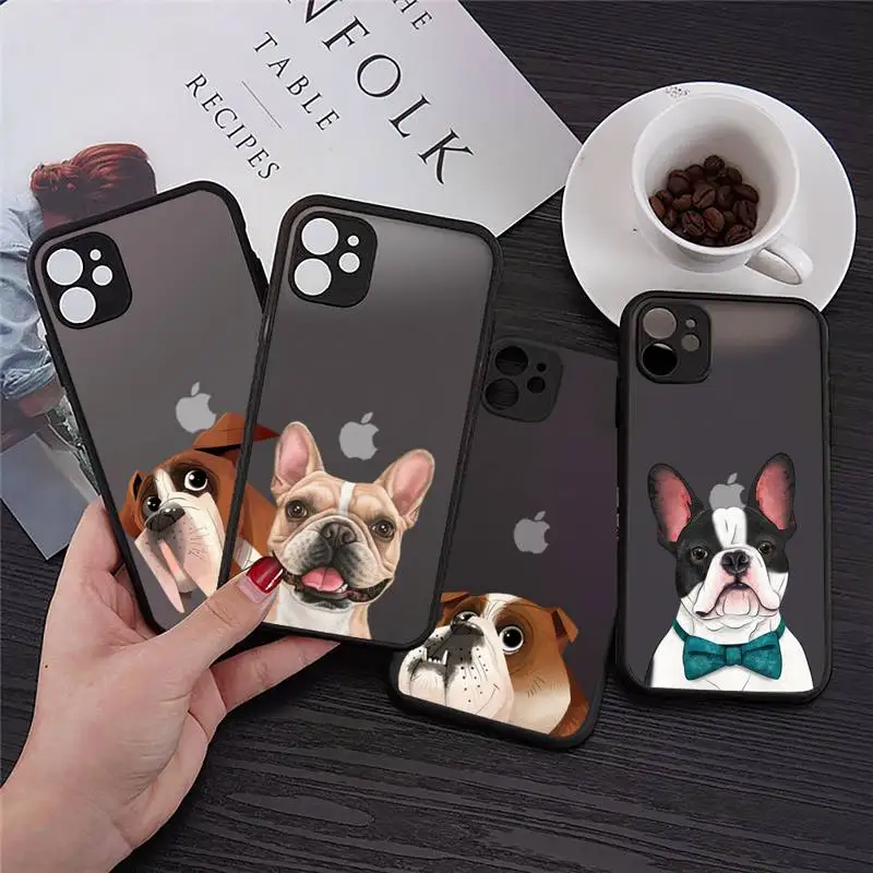 Чехлы для телефонов с изображением французского булька и милой забавной