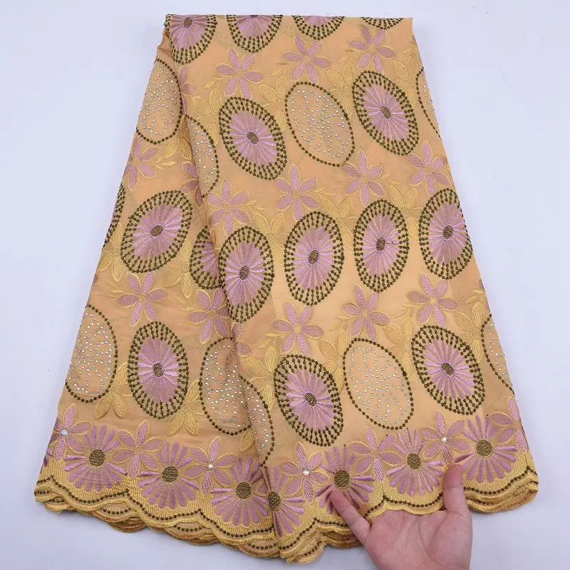 

Hot Sale African Cotton Lace Fabric Royal Blue Swiss Voile Lace in Switzerland Nigerian Dry Lace for Women Wedding Dress S1926