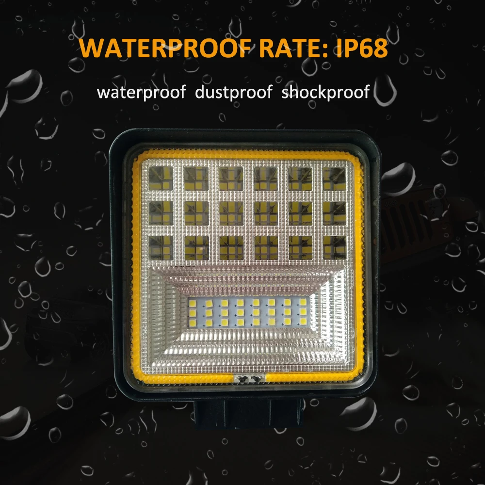 Square LED Work Light Bar Spot Flood Combo 12v 24v Beams Driving Offroad For ATV 4WD 4x4 Tractor | Автомобили и мотоциклы