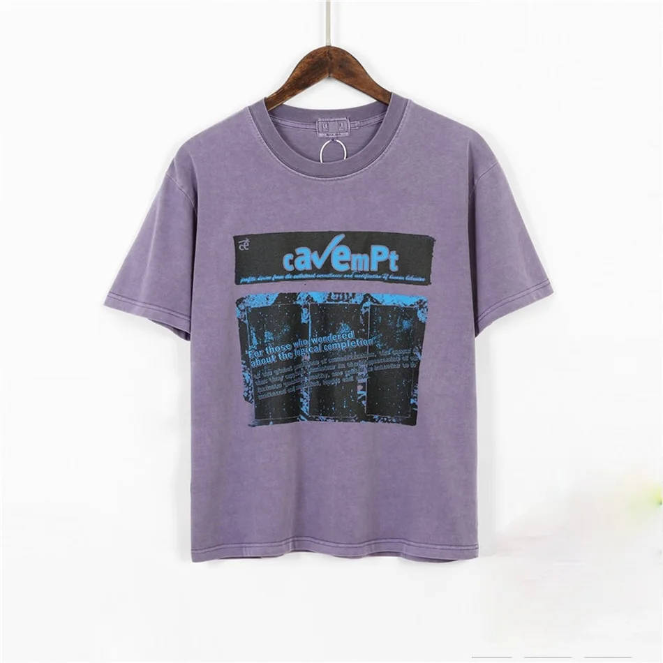 

Мужская футболка Batik Purple Cavempt C.E 1:1, лучшее качество, вареная, сделано в стиле старой CAV EMPT C.E, футболки, женские футболки