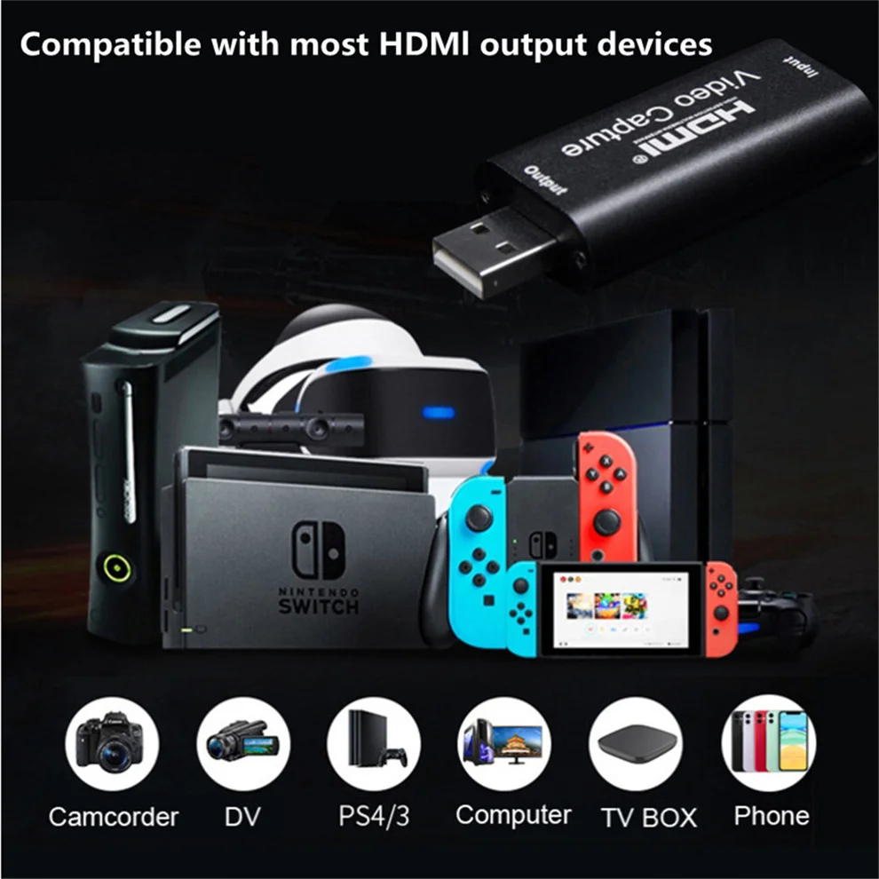 Карта видеозахвата USB 3 0 2 4K HDMI для PS4 игр DVD видеокамеры видеозаписи | Компьютеры и