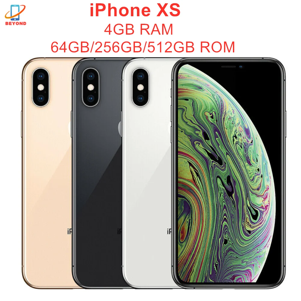 Оригинальный Смартфон Apple iPhone XS 5 8 дюйма ОЗУ 4 Гб ПЗУ 64 Гб/256 ГБ/512 ГБ шестиядерный IOS