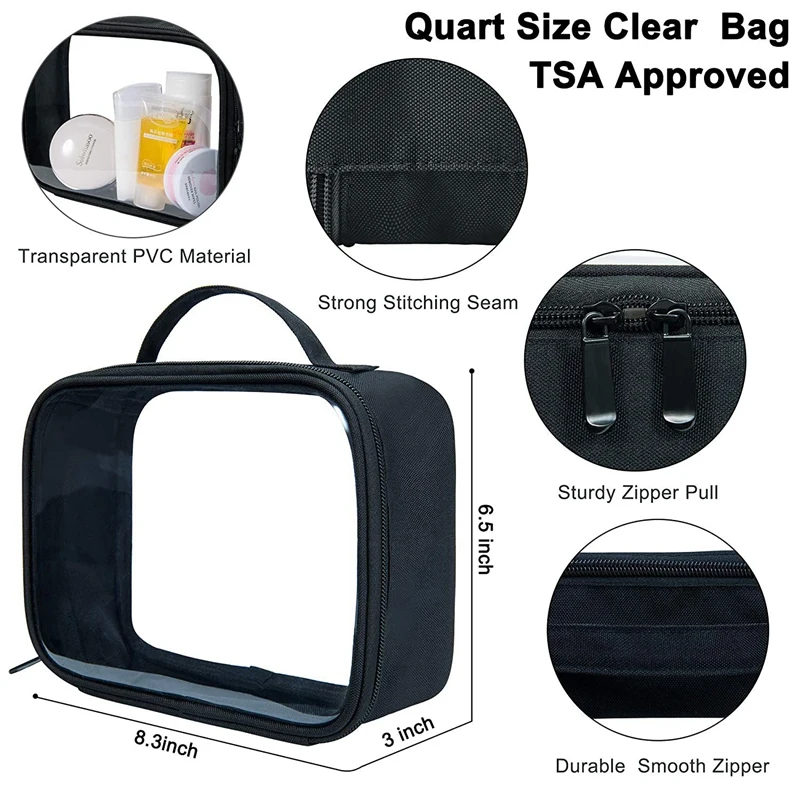 Дорожная прозрачная косметичка органайзер из ПВХ для косметолога женская сумка