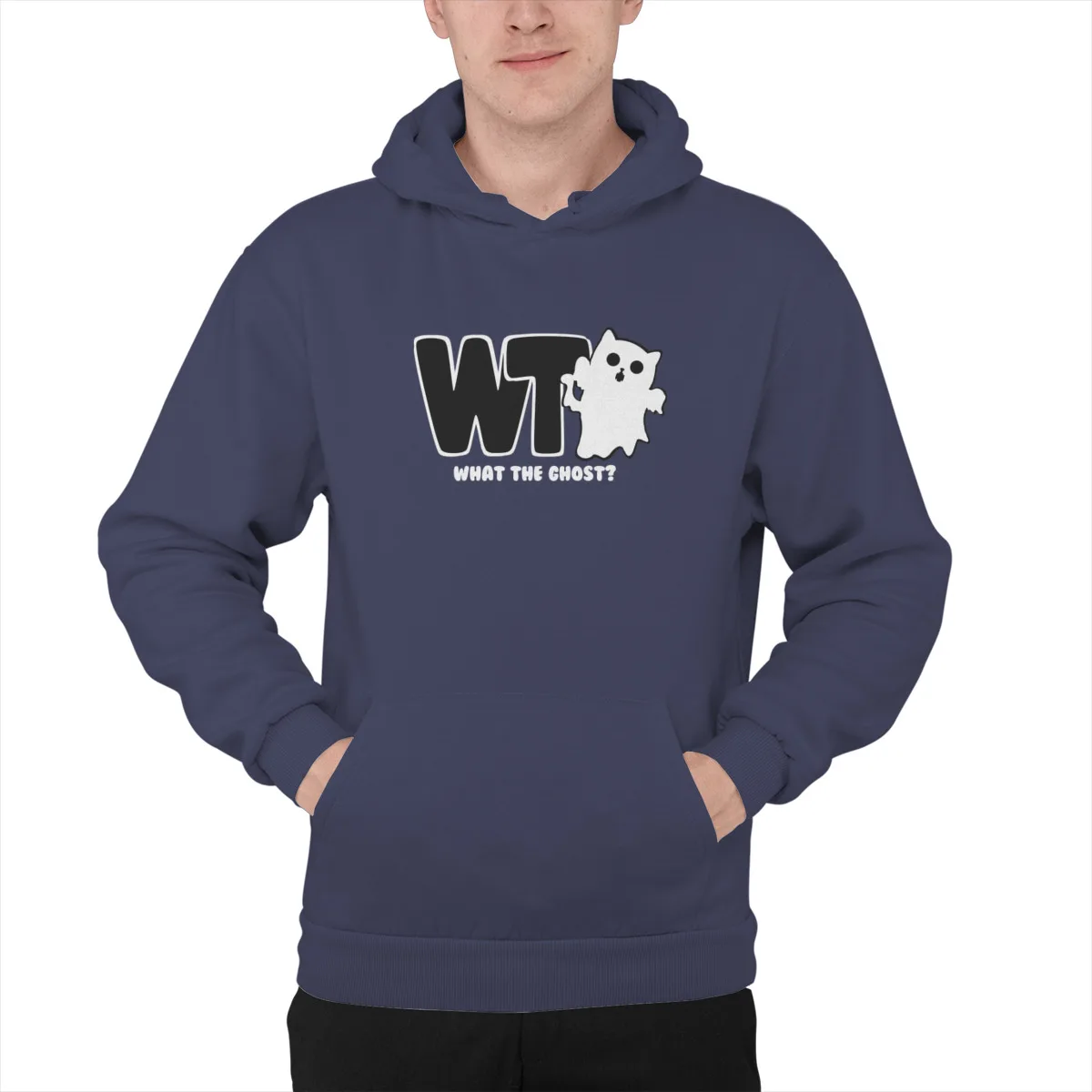 

Men's Hoodie What The Ghost LightPunk Hip-Hop Spring winter Pullover Sweat Homme 42778