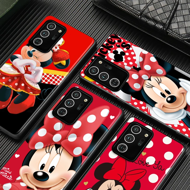 

Disney Minnie Mouse Point For Samsung Galaxy S21 S20 FE Ultra Lite S10 5G S10E S9 S8 S7 S6 Edge Plus Black Soft Phone Case