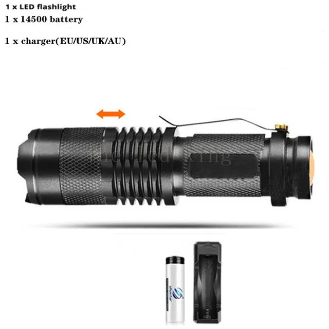 Type D Освещение и освещение CREE XM-L L2 T6 Q5 14500 светодиодный фонарь тактический фонарь алюминиевый водонепроницаемый фонарь с регулируемым светом - Испускаемый цвет: Type D