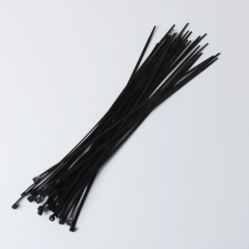 Самоблокирующийся пластиковый нейлоновый Галстук 100 шт. черный 5x300кабельная