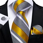 Свадебный Мужской галстук в белую и желтую полоску, модный дизайнерский галстук для мужчин, деловечерние, дропшиппинг, галстук DiBanGu для жениха Kravat MJ-7338