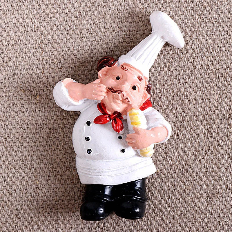 Cartoon character chef refrigerator magnetic sticker 3d fridge magnets lovely household decoration collection gifts | Дом и сад