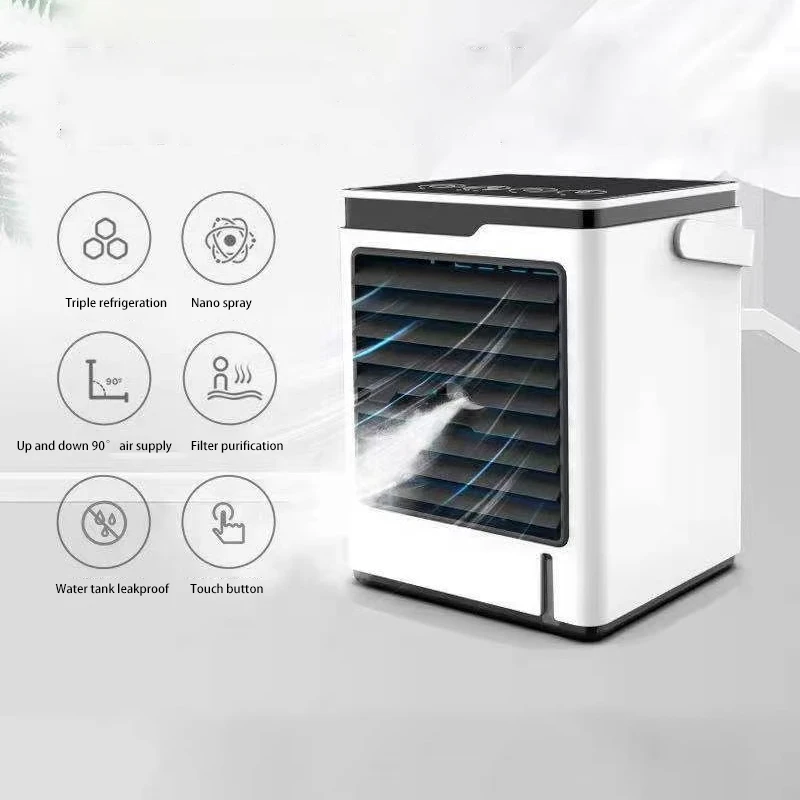 vender Mini Ventilador Portátil Do Condicionador De Ar Do Espaço Do Ventilador De Nebulização Do Refrigerador De Ar De Usb, Umidificador Pessoal Com 3 Velocidades Para Escritórios Em Casa