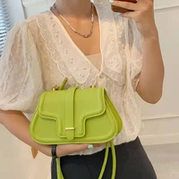 simple and elegant glamour flip small bag new fashion candy color rope buckle underarm bag premium quality ladies one shoulder m