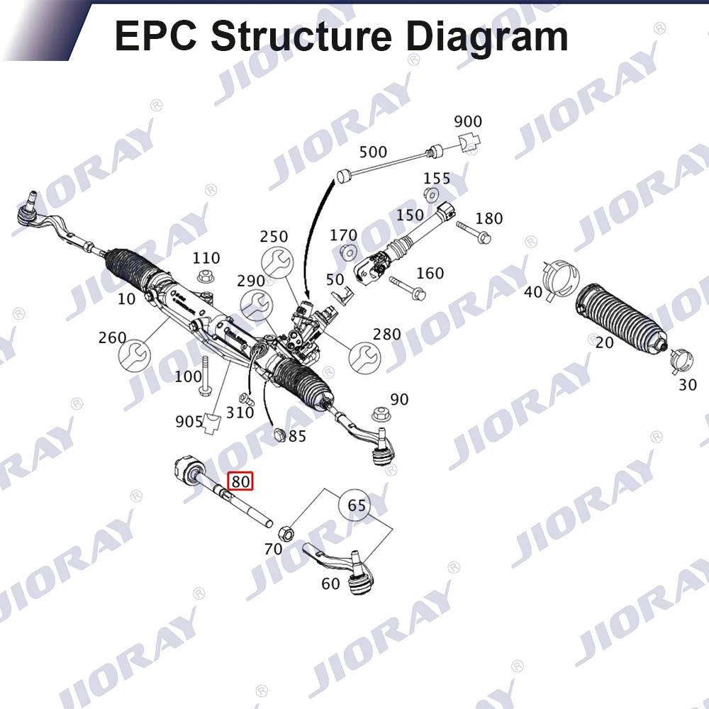 Наконечники рулевой тяги JIORAY для Mercedes Benz E-Class W212 T-Model 2123302303 A2123302103 |