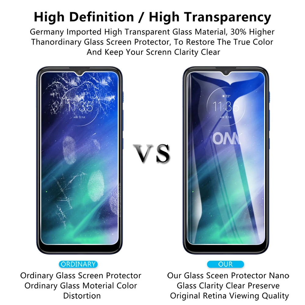 3 шт. закаленное стекло для Motorola One Fusion Защитное экрана Moto Plus защитная пленка|Защитные стёкла и плёнки