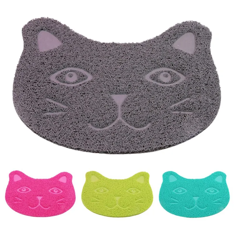 Водонепроницаемый ПВХ коврик для туалета кошек кормушек котят домашние коврики